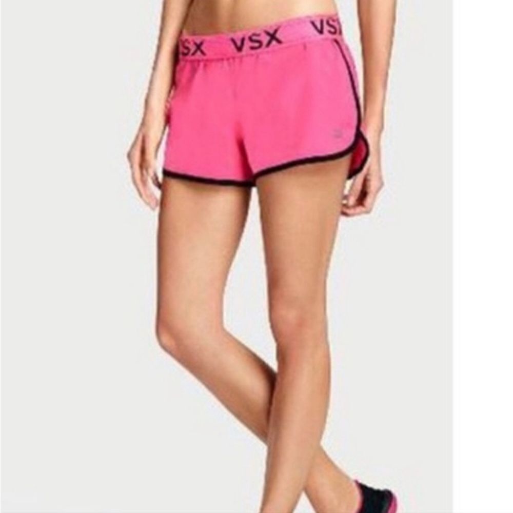 Victoria's Secret Sport The Player Pink & Black Run Shorts (S)